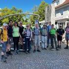 Die Wandergruppe am Start, mit dabei Schwarzwaldvereinsprsident Meinrad Joos und Andrea Kohn von der hiesigen Ortsgruppe