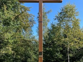 Am Walterseck steht das Schwedenkreuz als Mahnmal an den 30 jährigen Krieg.