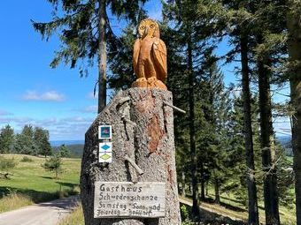 Im Garten des Gasthauses Zur Schwedenschanze genossen wir die Sonne und unsere Einkehr