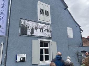 Alte Aufnahme an der Außenwand von 1937 in der Judengasse: Foto Heinz Bähr.